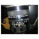 Pentax Honeywell 35 mm camera, lens and strap.