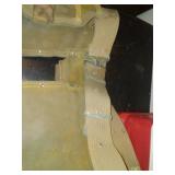 2 leather tool belts and cooler.