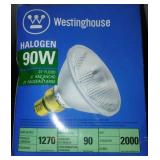 Outdoor motion sensor light, 2 90 watt bulbs - new!