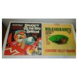 Two albums - snoopy versus the Red Baron and men in the Green Beret