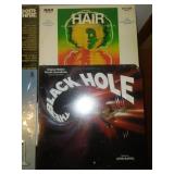 6 albums Hair soundtrack, Woody Guthrie, black hole soundtrack, Buffalo Springfield and more.