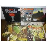 7 rock and roll albums - The Who, Styx, guess who, Grand Funk, Doobie Brothers, Let It Rock - German promo album.