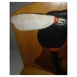 Vintage Native American Wood sculpture napkin holder