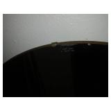 Vintage hand painted round mirror 24 in.