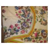 Vintage Bates Gypsy Bohemian print bedspread Circa 50s or 60s.