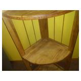 Three tiered corner shelf unit. Unique.