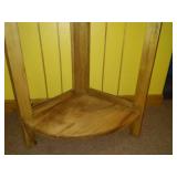 Three tiered corner shelf unit. Unique.