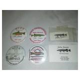 John Jensen spearing decoy buttons National Fish Decoy Association.