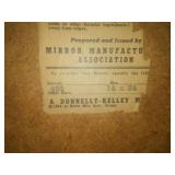 Vintage heavy duty mirror. 1944