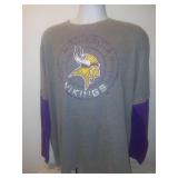 Vikings XL New pre-washed Look. Gridiron classic. Sewing in purple sleeve.