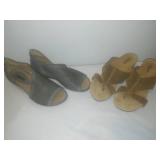 2 pair almost new sandals women
