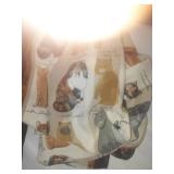 Black skorts and Feline scarf.