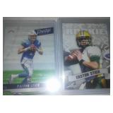 2 Easton stick rookie cards NDSU Bison, NFL, Los Angeles Chargers quarterback QB.