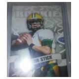 2 Easton stick rookie cards NDSU Bison, NFL, Los Angeles Chargers quarterback QB.