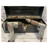 Lot of 2 Air Tools, Accessories, & Tool Box