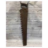 Antique Ice Saw with Cast Iron Handle 31 1/2" Long