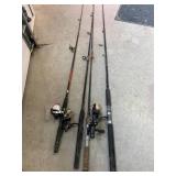 Lot of 4 Fishing Rods