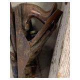 Toolbox with Vintage Wood Plane, Chisels, Punches
