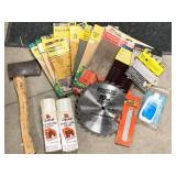 Sandpaper, Sealant, Ax Blades