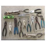 Lot of 19 Pliers, Snips, Cutters
