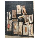 Lot of 13 Cement Trowels