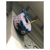 Wood carved Pineapple birdhouse