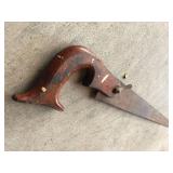 Simmons saw company fish tail handle key hole saw Walnut handle 1901-1926