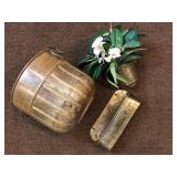 Assorted lot of Brass planters