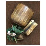 Assorted lot of Brass planters