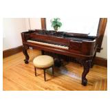 Early 1900s Antique American Piano  CO. Square Grand Piano