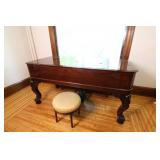 Early 1900s Antique American Piano  CO. Square Grand Piano