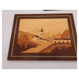 Vintage German Landscape Wood Carvings