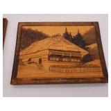 Vintage German Landscape Wood Carvings