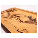 Vintage German Landscape Wood Carvings