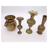 Lot of brass vases