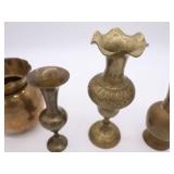 Lot of brass vases