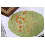 Embroidered Chapel and Hand Carved frame