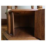 Vintage Floral Pattern LoveSeat & Recliner with Mid Century Octagon Side table