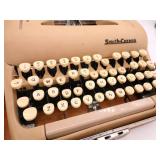 Vintage Smith Corona "Silent Super 5T" Typewriter Sand with Case and Brochure