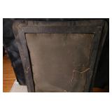 1880s Carved Wood Frame with Portrait of Little Girl Blowing Bubbles (Vintage Print)