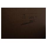 1960s Ayers Oak China Hutch with Brass Laced Embellishment