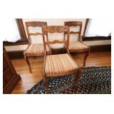 1940s Vintage Antique Duncan Phyfe Cherry Rose Back Side Chair