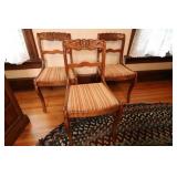 1940s Vintage Antique Duncan Phyfe Cherry Rose Back Side Chair