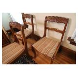 1940s Vintage Antique Duncan Phyfe Cherry Rose Back Side Chair