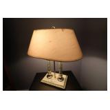 Vintage Faux Marble Double light Lamp