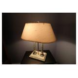 Vintage Faux Marble Double light Lamp