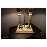Vintage Faux Marble Double light Lamp