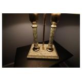 Vintage Faux Marble Double light Lamp