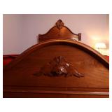 Elegant 1800s Hand Carved Full Bed