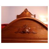 Elegant 1800s Hand Carved Full Bed